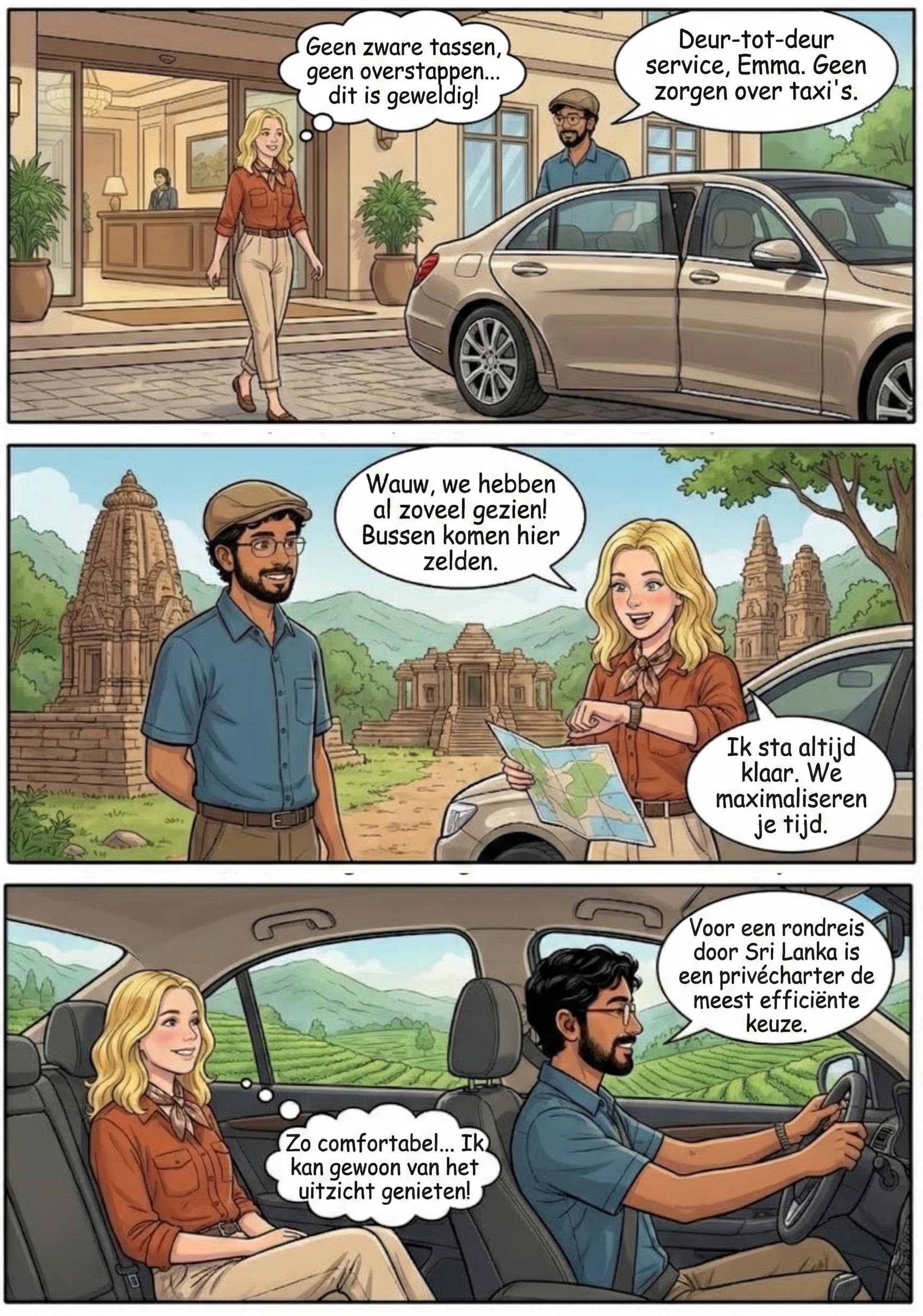 Geniet van comfortabel vervoer van deur tot deur naar bezienswaardigheden in Sri Lanka met een privéauto.