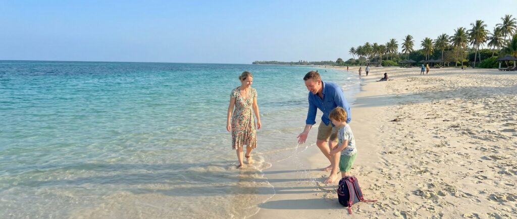 Playing beach in Passikudah