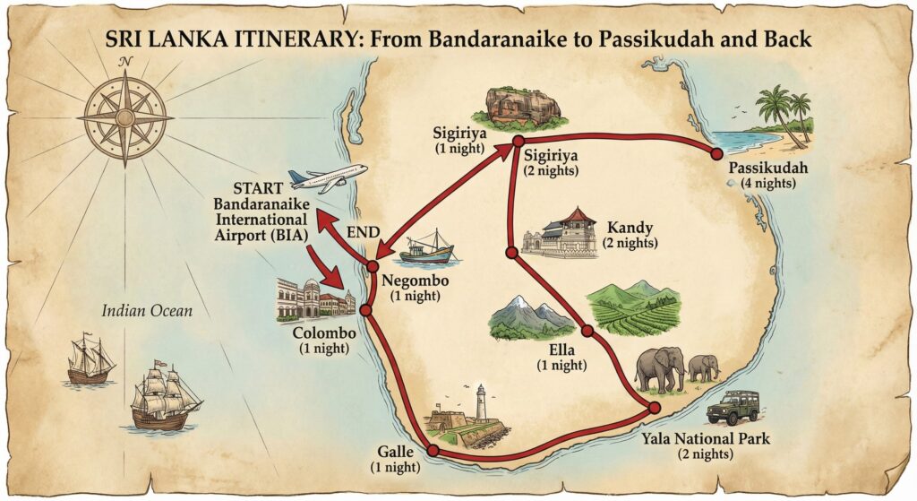 Sri Lanka 2week itinerary