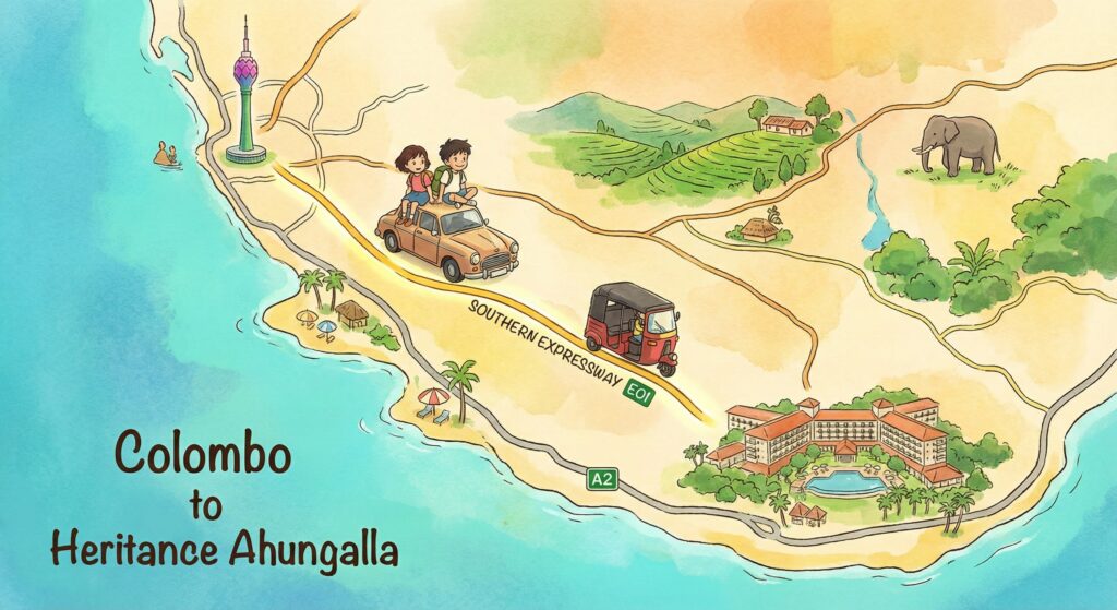 Colombo to Heritance Ahungalla