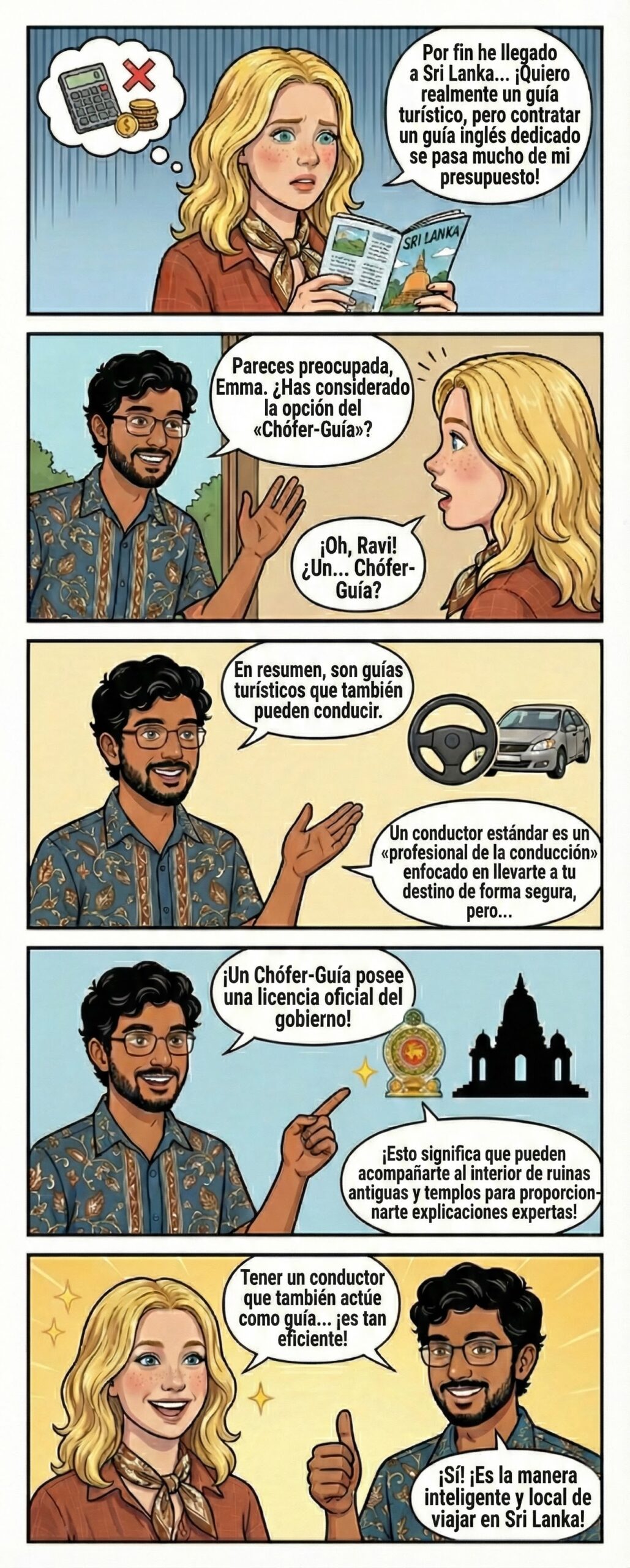 Con el Plan Platino de LankaMe, puedes contratar a un conductor que sea guía turístico autorizado.