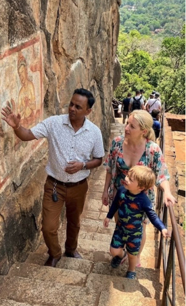 Ranjana's guide in Sigiriya Rock