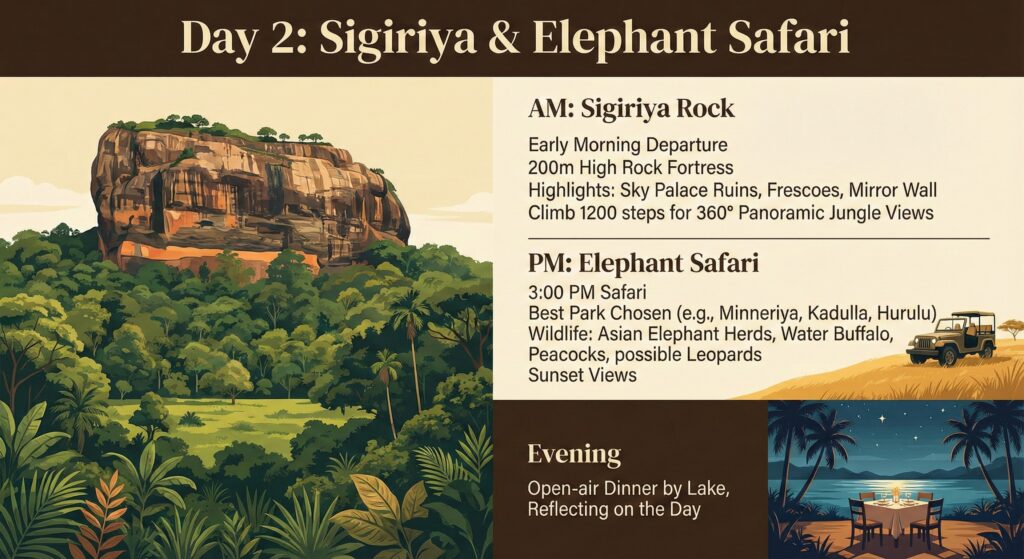 Day2:Sigiriya Rock and Elephant Safari