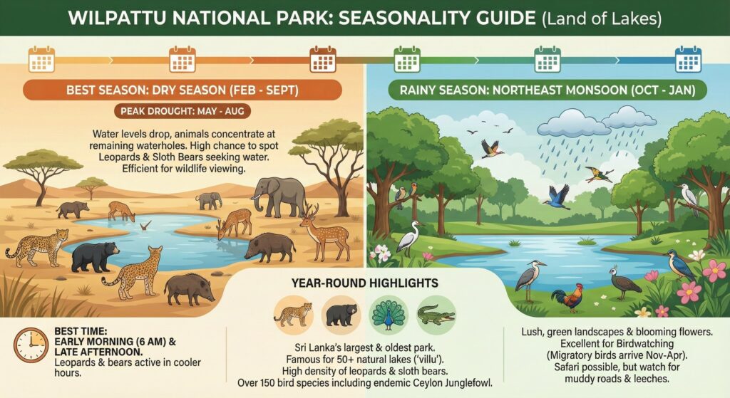 Wilpattu national park seasonality