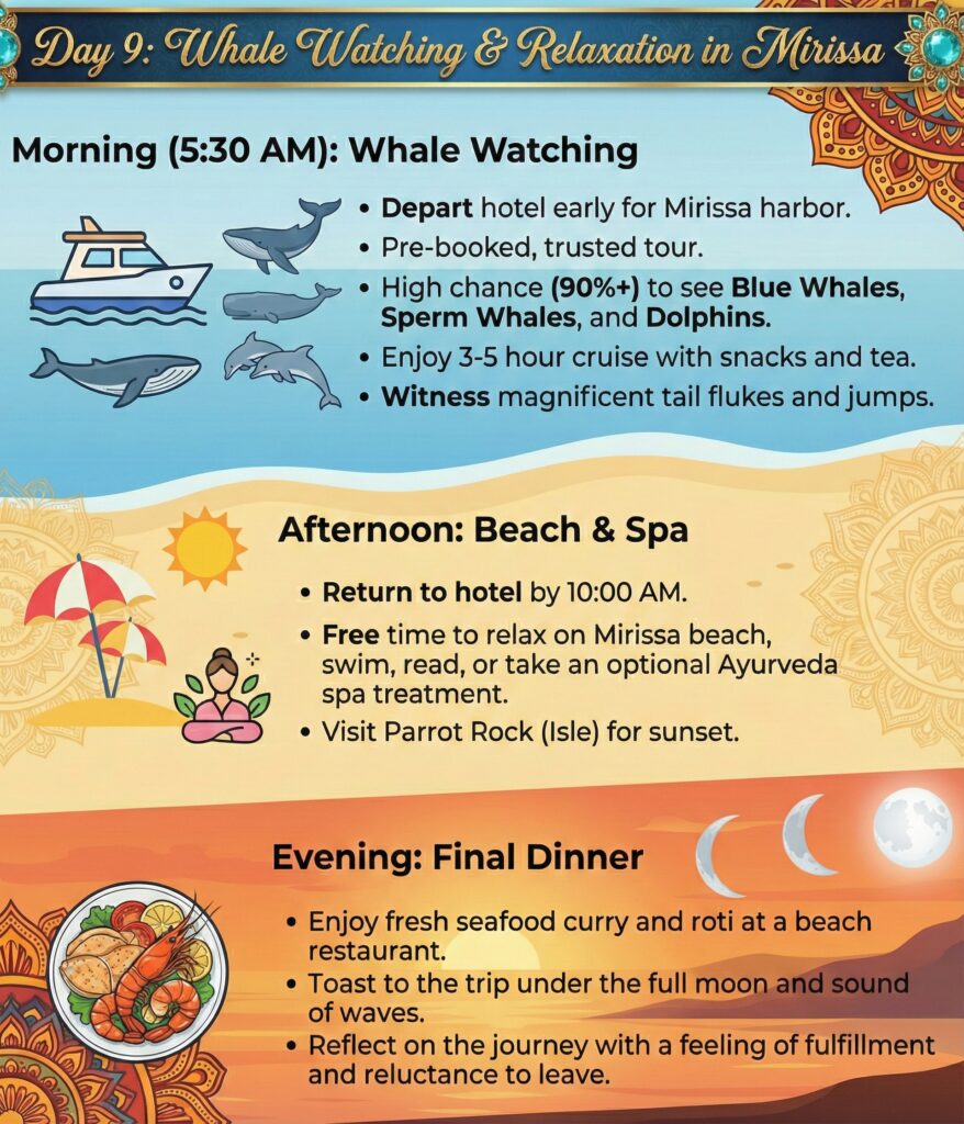 Whale watching & Relaxation in Mirissa