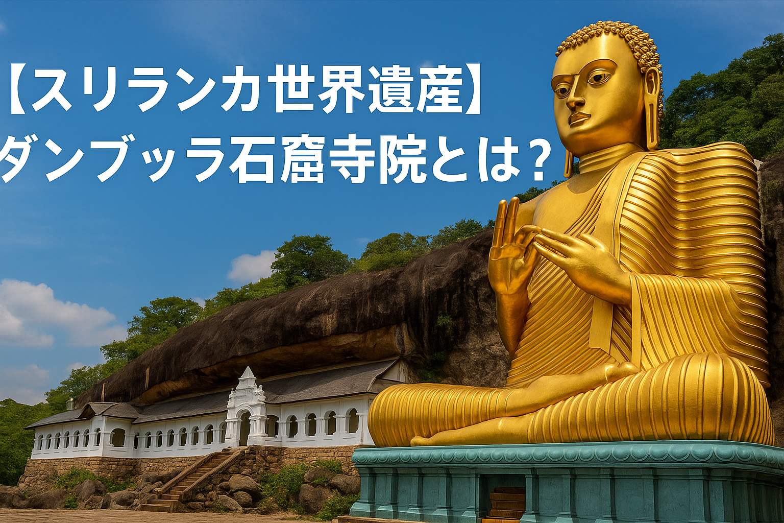 【スリランカ世界遺産】ダンブッラ石窟寺院とは？歴史と見どころ、行き方を徹底解説！