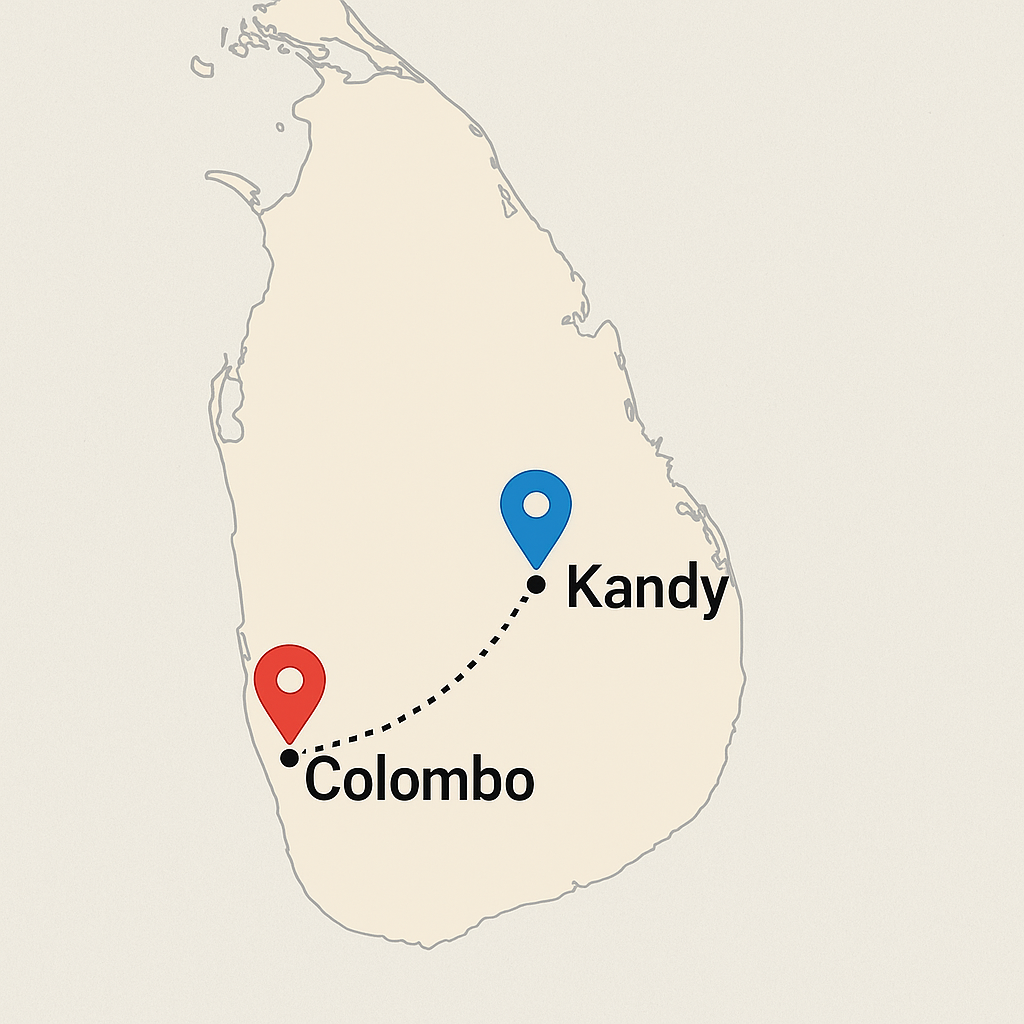ColomboからKandyの移動