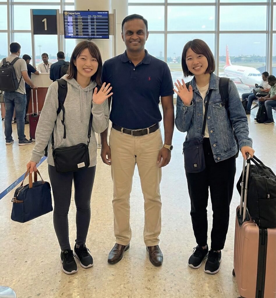 空港でRanjanaと別れ