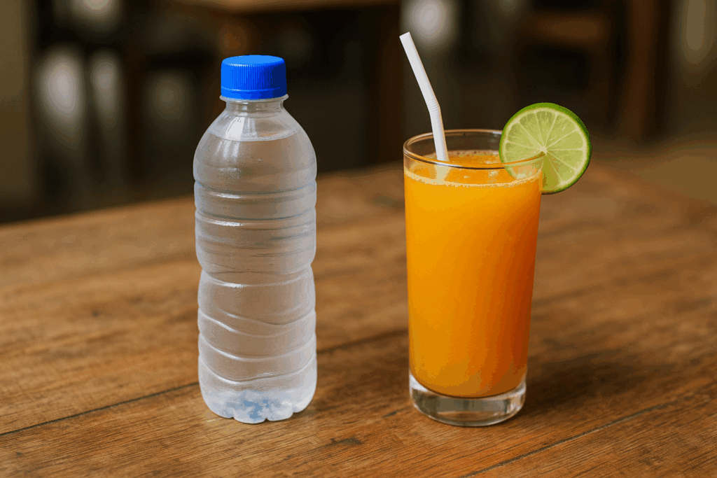 スリランカ旅行で安全に飲めるボトル水と氷抜きドリンク