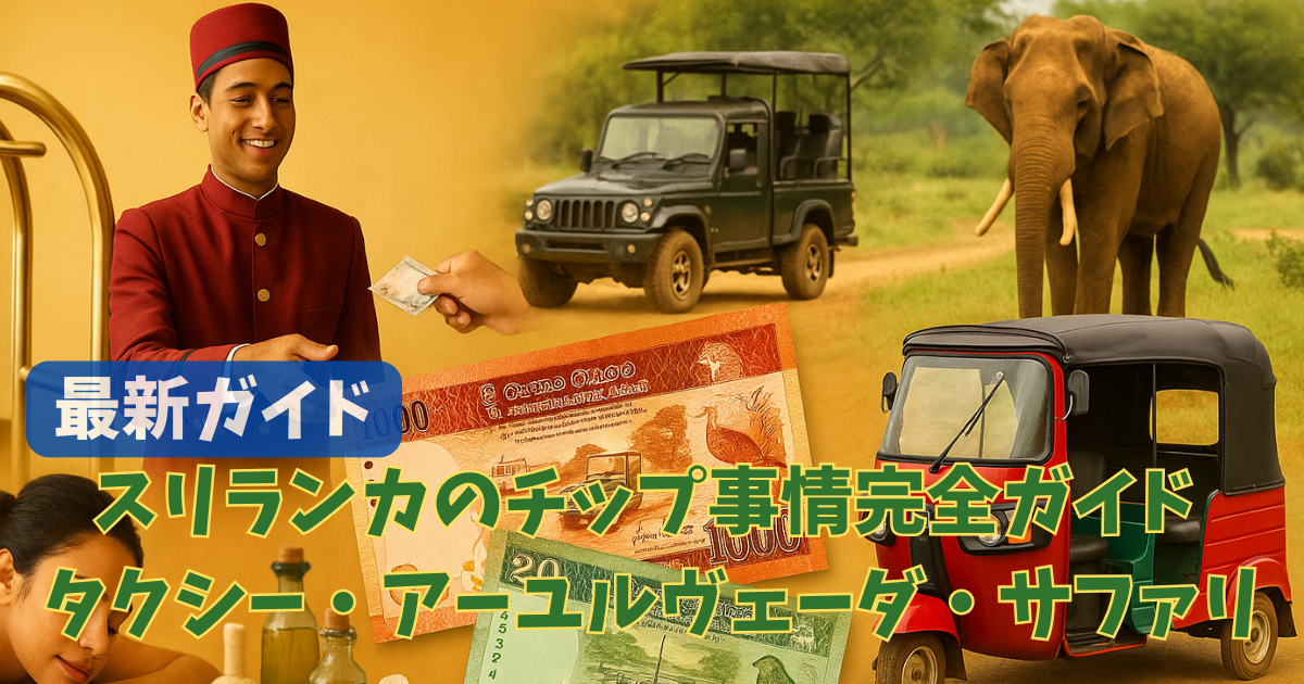 【2025年最新】スリランカのチップ事情完全ガイド ～タクシー・アーユルヴェーダ・サファリでの相場は？～