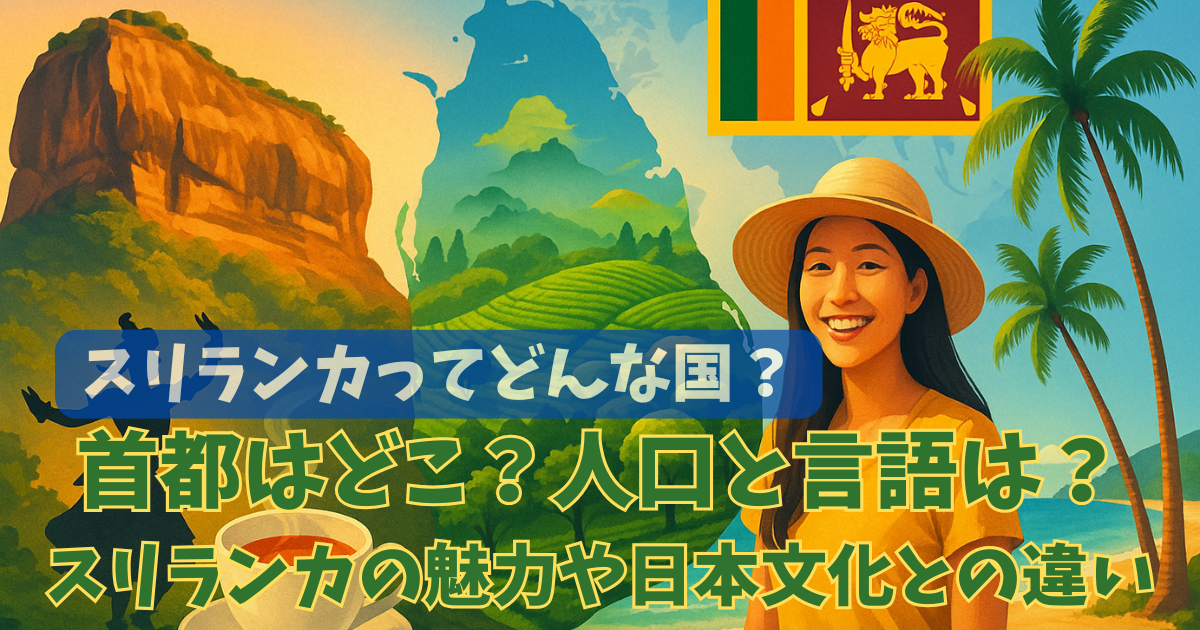 スリランカってどんな国？首都はどこ？人口と言語は？初海外でも安心な魅力と日本文化との違い