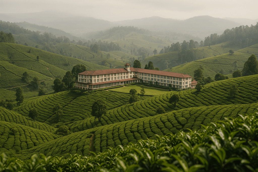 スリランカの茶畑に囲まれた絶景ロケーション