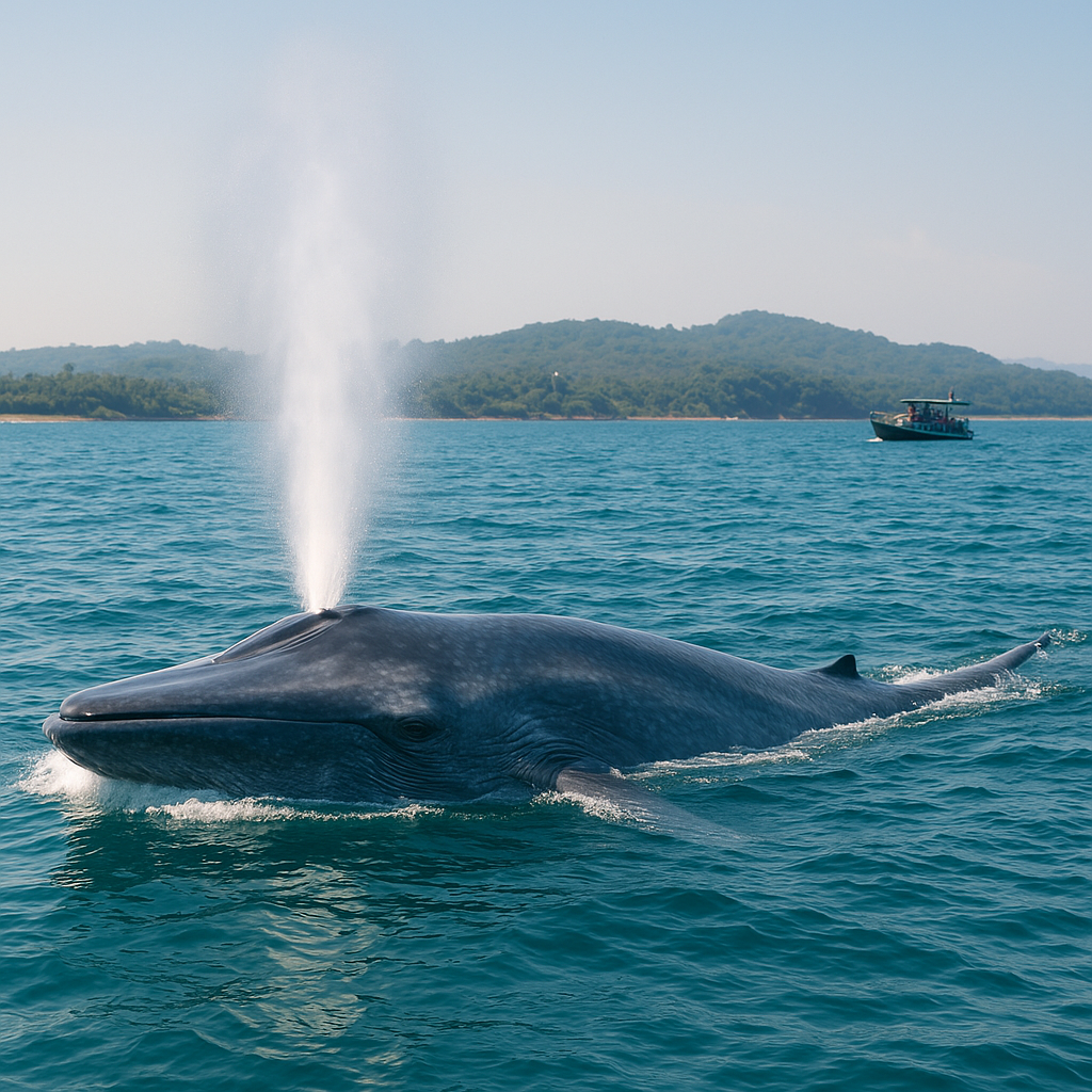 地球最大の生物であるシロナガスクジラ