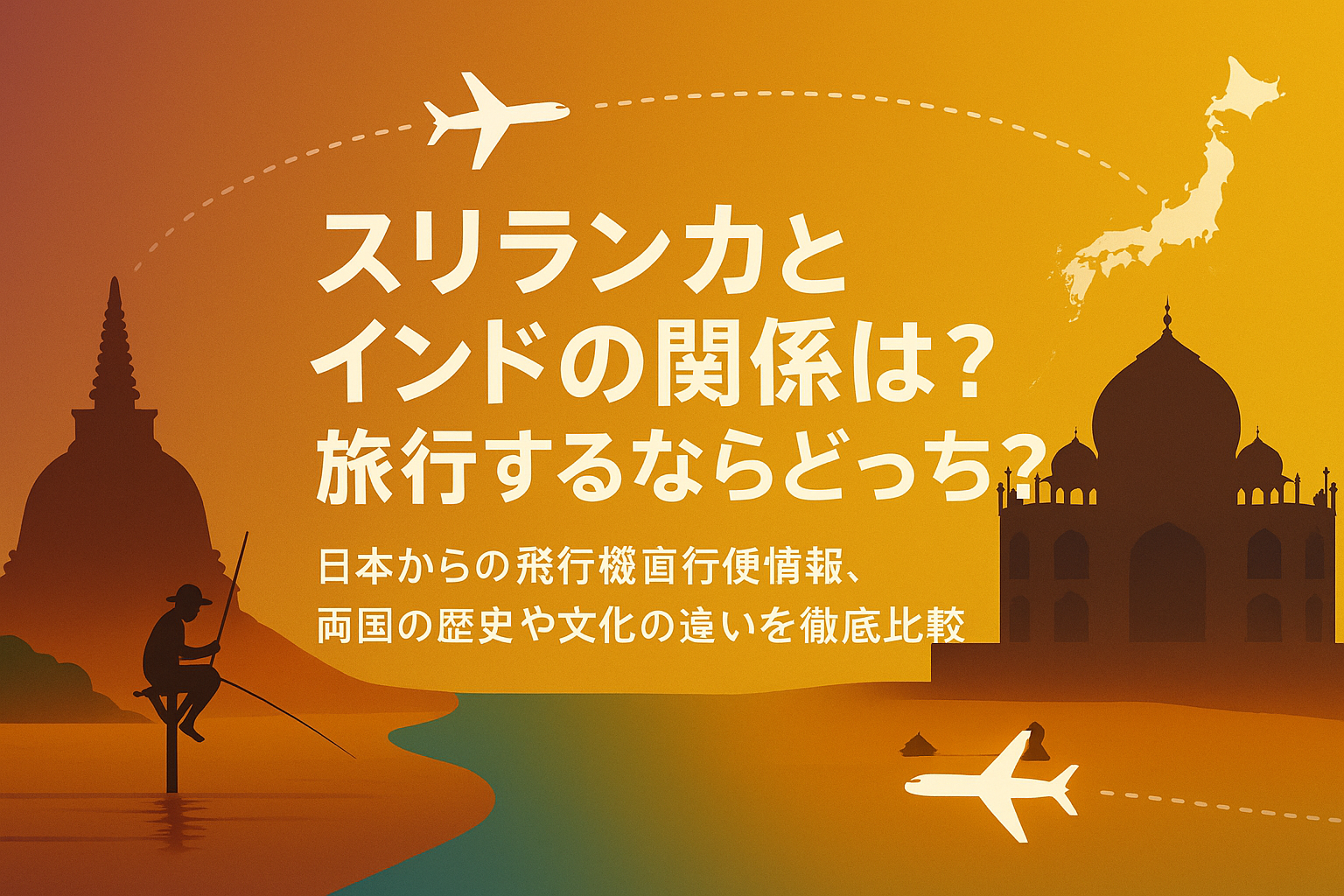 スリランカとインドの関係は？旅行するならどっち？日本からの飛行機直行便情報、両国の歴史や文化の違いを徹底比較
