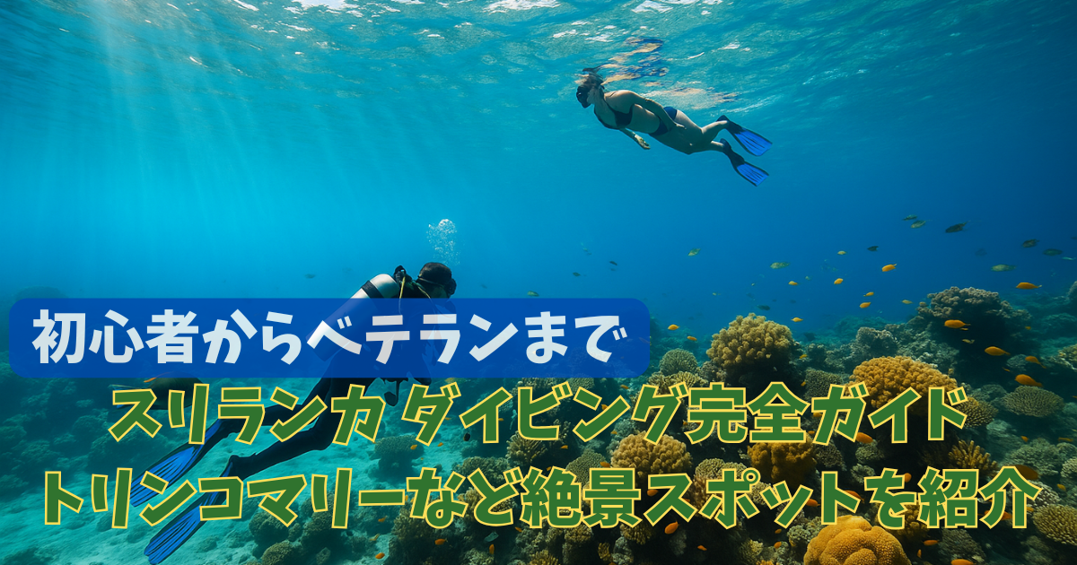 スリランカ ダイビング（＆シュノーケリング）完全ガイド：初心者からベテランまで楽しめる海の魅力とトリンコマリーなど絶景スポット