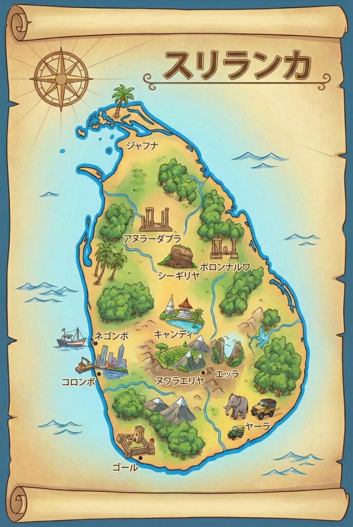 スリランカの地図